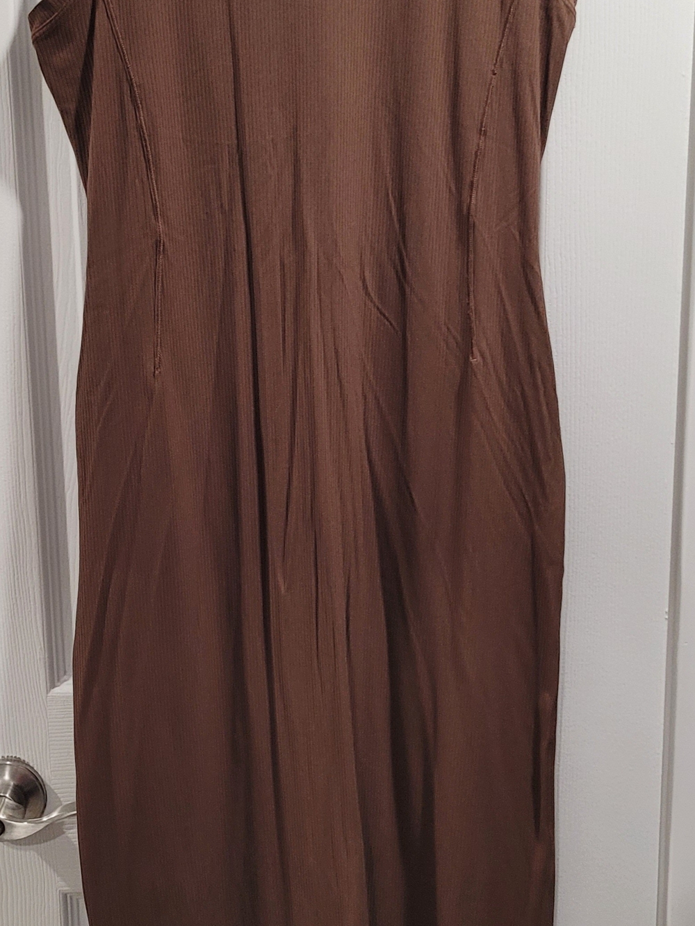 Lululemon All Aligned Ribbed Midi Dress Java Size 8 - Picture 3 of 11